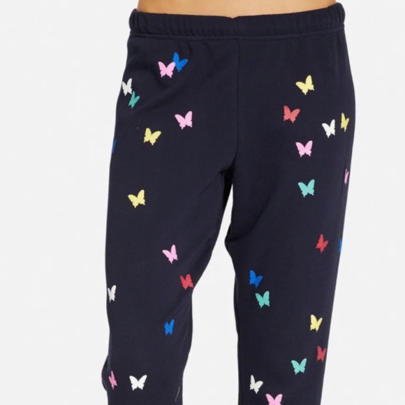 Lauren Moshi Spaling Mini Butterflies Black Pullover Long Sleeve Sweater Top NWT - Picture 4 of 8